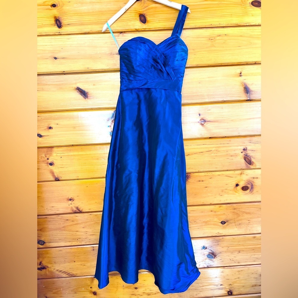 B2 By Layered Tiered Gown Royal Blue Princess One Shoulder Sweatheart S /M